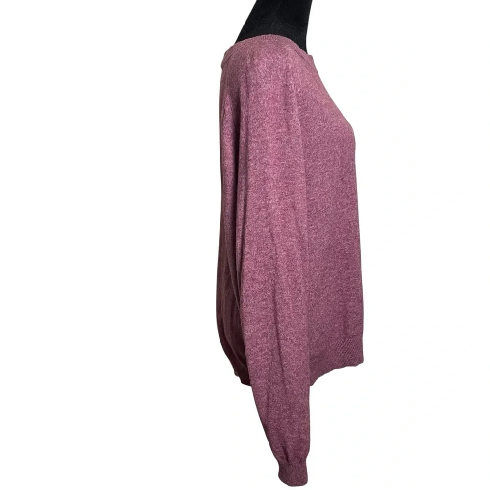 Vince Cashmere Wool Blend Heathered Mauve Pullover Crew Neck — Size Medium - Picture 3 of 9